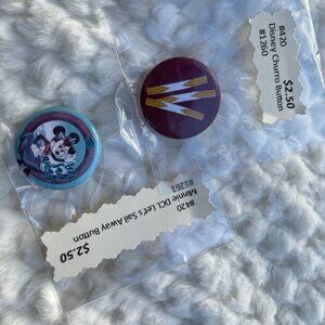 Disney Minnie Mouse DCL/ Snack Button Pins (2)